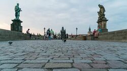 Time Lapse of Tourist walking at Charles Bridge, Prague Stock Footage