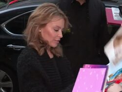 Kylie Minogue at BBC Radio Two Stock Footage