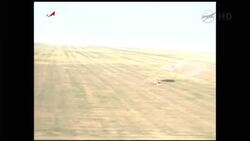 4:3 Landing of space ship, hatch opening as filmed by recovery team News Clip