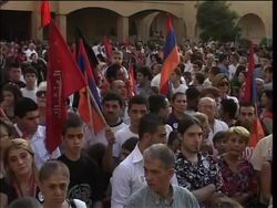 Armenian community rallies against diplomatic deal with Turkey News Clip