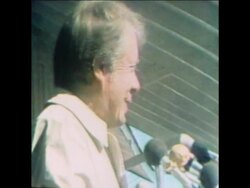 SYND 20 1 77 CARTER ARRIVES IN PLAINS IN PRESIDENTIAL TRAIN News Clip