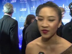 INTERVIEW: Michelle Kwan on why it was important to be out tonight, on celebrating figure skating.  Stock Footage