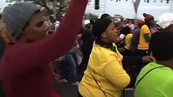 CLEAN : S Africans protest against US singer Pharrells concert News Clip