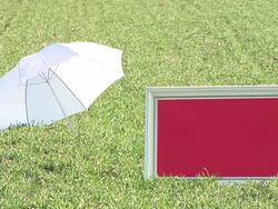 HD: Message Board On A Meadow Stock Footage