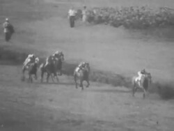 Swaps horse wins American Derby Stock Footage