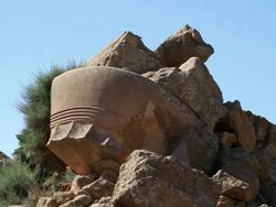Agrigento, a capital emerging from the striking ruins of the temple of Olympian Zeus Stock Footage