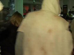 ATMOSPHERE: Zombies stunt at Call of Duty: Black O Stock Footage