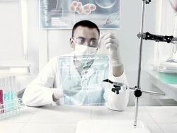 Chemist at Work In A Laboratory. Stock Footage