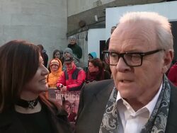 INTERVIEW: Anthony Hopkins on the plot, on his favorite Hitchcock movie and on what he learnt from acting in the movie at 'Hitchcock' UK Premiere at BFI Southbank on December 09, 2012 in London, England (Footage by WireImage Video/Getty Images) Stock Footage