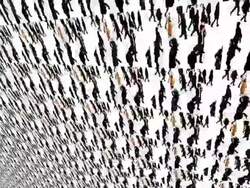 HD Multiscreen Montage: City People Walking Stock Footage