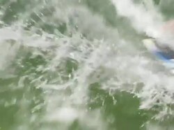 HD Close-up of a River Surfer Stock Footage