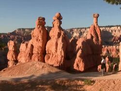 HD: Trekking in Bryce Canyon Stock Footage