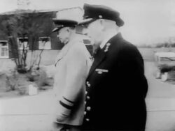 General Eisenhower inspects Dutch troops Stock Footage