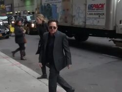 Michael J. Fox at the 'Late Show with David Letterman' studio at Celebrity Sightings in New York in New York, NY, on 11/12/2013. (Footage by WireImage Video/Getty Images) Stock Footage