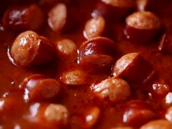 Boiling Jambalaya Close-Up Stock Footage
