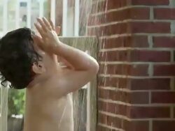 CU, Boy (2-3) playing in water on porch of house, Atlanta, Georgia, USA Stock Footage