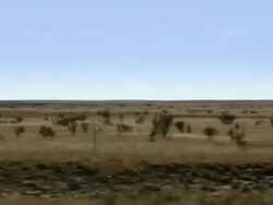 Desert Highway Sagebrush Drive By Car Window Stock Footage