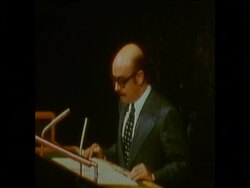 SYND 8/12/72 LIBYA'S AMBASSADOR SPEAKS ON ISRAEL IN MIDDLE EAST DEBATE News Clip