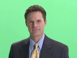 CU, Businessman talking and laughing in studio Stock Footage