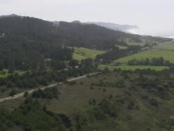 WS AERIAL View of Humbug mountain state park / United States Stock Footage