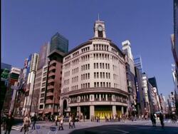 WA view pedestrians at Ginza crossing, Tokyo, Japan Stock Footage