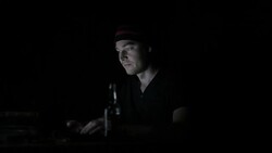 Hacker In The Dark Stock Footage