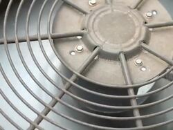 Residential Air Conditioner Compressor Fan Close Up Stock Footage