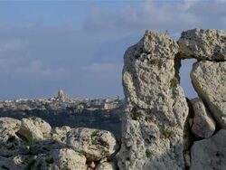 STONES OF GGANTIJA TEMPLES AND NADUR Stock Footage
