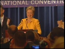 Preview to Clinton speech at Democratic convention News Clip