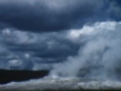Old Faithful Geyser Yellowstone 1950's Stock Footage