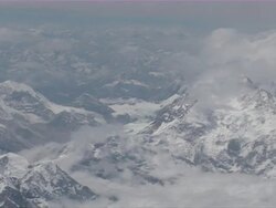 WS AERIAL Shot of Mt. Everest  Stock Footage