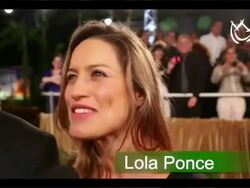 Aaron Diaz & Lola Ponce on enjoying her pregnancy at Sabado Gigante TV Show 50th anniversary, 10/27/2012, in Miami, United States (Footage by Mezcalent.com/Getty Images) Stock Footage