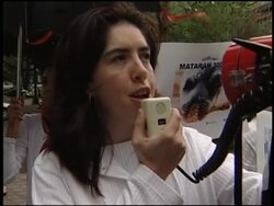 Protest against seal hunting outside Canadian embassy News Clip