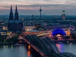 Cologne Skyline Stock Footage