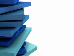 Abstract Spinning Stack Loop - Ocean Blue (Full HD) Stock Footage