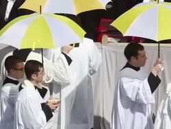 B-ROLL - The Inauguration Mass For Pope Francis at St. Peter's Square on March 19, 2013 in Vatican City, Vatican. (Footage by Giulio Origlia/Getty Images) Stock Footage