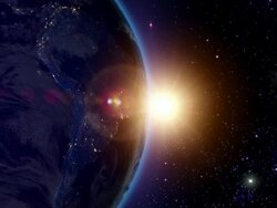 Sunrise over South America Stock Footage