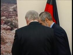 German FM meets acting PM Olmert, photo-op News Clip