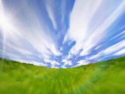 Flying through field Stock Footage