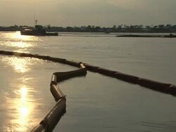 BP Oil at Perdido Pass Stock Footage