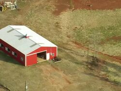 WS AERIAL View of farm houses / South Carolina, United States Stock Footage