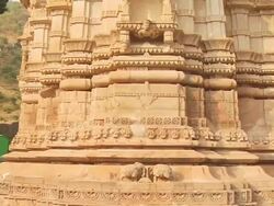 CU TU  Temple in Bala Fort  / Alwar, Rajasthan, India Stock Footage