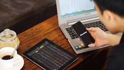 business man using tablet analysis stock Stock Footage