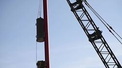 Industrial Pile Driver Stock Footage