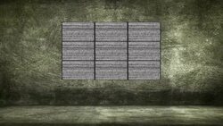 Flat TV screen in the grunge room Stock Footage