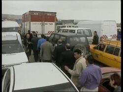 Serbia: Yugo: Buffer: Yugoslav  troops move into a buffer zone News Clip