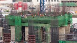 Industrial building construction Stock Footage