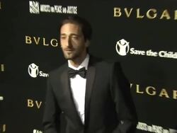 Adrien Brody at the Bulgari Fundraiser Benefitting Save The Children And Artists For Peace & Justice at Beverly Hills CA. (Footage by WireImage Video/GettyImages) Stock Footage