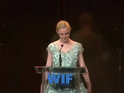 SPEECH: Elle Fanning on the event at the 2011 Women In Film Crystal + Lucy Awards Sponsored By Pandora And Max Mara at Beverly Hills CA. (Footage by WireImage Video/Getty Images Entertainment Video) Stock Footage
