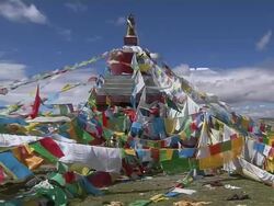 Mid Shot Yamdwar Lhasa TIbet China Stock Footage